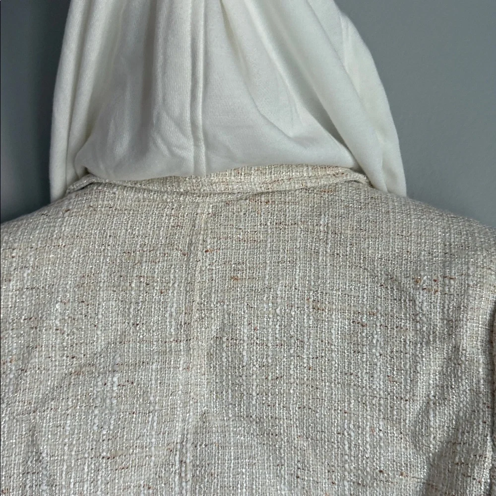 NEW By Anthropologie Tweed Patch Pocket Dickie Jacket Small - Picture 10 of 12